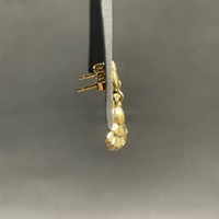 Ladies 18ct Yellow Gold Fan Dangle Earrings