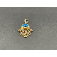 Ladies 9ct Yellow Gold Hindi Hand Pendant