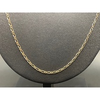 Unisex 9ct Yellow Gold Oval Link Necklace