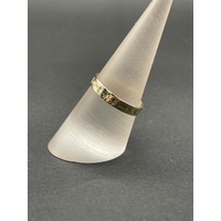 Ladies 9ct Yellow Gold Star Pattern Ring
