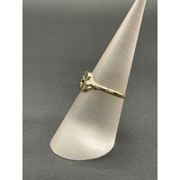 Unisex 9ct Yellow Gold Red Gemstone Ring
