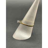 Ladies 9ct Yellow Gold Single Diamond Ring
