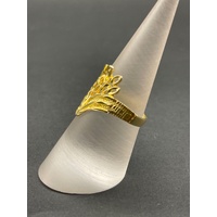Ladies 18ct Yellow Gold Pattern Ring