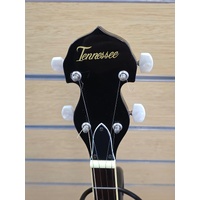 Tennessee 5 String Banjo Bluegrass Style with Extra Remo Head and Banjo Strap
