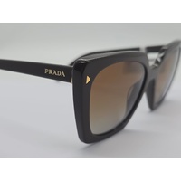 Prada PR 23ZS 11J6E1 54-18 Shiny Brown Gradient Butterfly Sunglasses