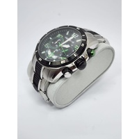 Michael Hill Mens Chronograph Watch Stainless Steel Black Dial 100M