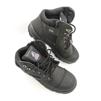 Steel Blue Mens Parkes Zip Safety Boots with Scuff Cap 312658 Black Size 10