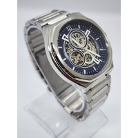 Fossil Evanston 45mm Automatic Stainless Steel Mens Watch BQ2620 Blue Dial 5ATM