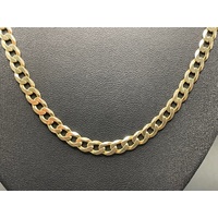 Mens 10ct Yellow Gold Curb Link Necklace