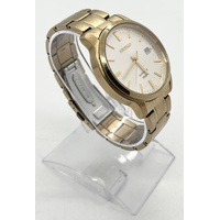 Seiko Sapphire Glass 100M Water Resistant Mens Watch 7N42-0GE0 Gold Tone