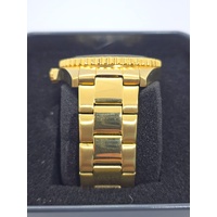 Chisel Mens Watch 5829026 Gold Black Classic Quartz Stainless Steel 100m WR