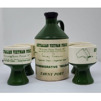Australian Vietnam Forces 1987 Tawny Port Commemorative Set with 4 Glasses