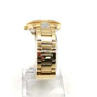 Elite Ladies Gold Tone Stone Set Analog Watch 5080035 with Tin Case