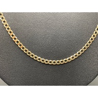 Unisex 10ct Yellow Gold Curb Link Necklace
