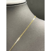 Ladies 14ct Yellow Gold Anchor Link Chain & Heart Pendant