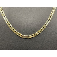 Unisex 18ct Yellow Gold Birdseye Link Necklace