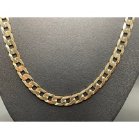 Mens 9ct Yellow Gold Curb Link Necklace