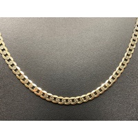 Unisex 9ct Yellow Gold Curb Link Necklace