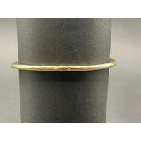 Ladies 18ct Yellow Gold Round Bangle