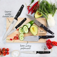 Wiltshire Staysharp Triple Rivet Knife Block Set 6 Piece with Sharpener