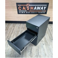 Stilford Pro Slim 3 Drawer Filing Pedestal Cabinet Black with Castors