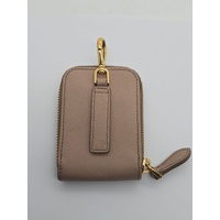 Prada Re-Edition 2005 Saffiano Leather Coin Purse Taupe Gold Hardware