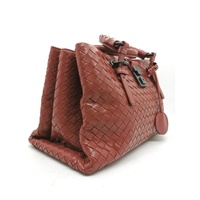 Bottega Veneta Intrecciato Medium Cognac Leather Tote Bag Handbag