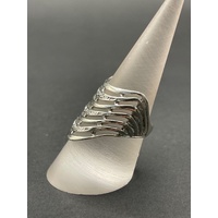 Ladies 9ct White Gold 7 Layer Diamond Ring