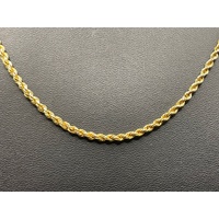 Ladies 9ct Yellow Gold Twist Rope Necklace