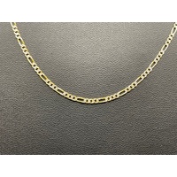 Unisex 14ct Yellow Gold Figaro Link Necklace