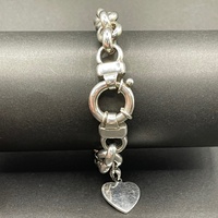Ladies 925 Sterling Silver Belcher Link Bracelet