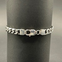 Mens 925 Sterling Silver Curb Link Bracelet