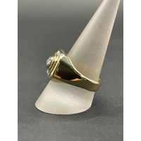 Mens 18ct Yellow Gold Diamond Ring