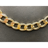 Mens 9ct Yellow Gold Curb Link Necklace