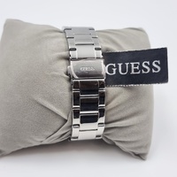 GUESS Ladies Silver Tone Triangle Dial Analog Watch GW0605L1 Stylish Chic