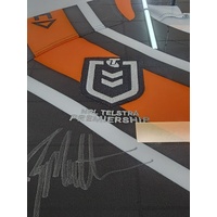 NRL Wests Tigers 2000-2019 Signed and Framed 20 Year Anniversary Jersey