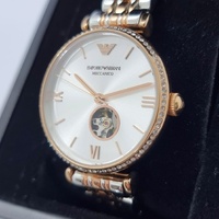 Emporio Armani Ladies Gianni T-Bar Automatic Watch AR60019 Two Tone