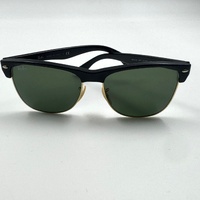 Ray-Ban Clubmaster Oversized RB4175 Matte Black Gold Green Sunglasses