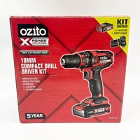 Ozito PXCDK-150 18V Li-Ion 10mm Compact Drill Driver Kit Cordless