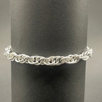 Ladies 925 Sterling Silver Byzantine Link Bracelet