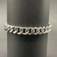 Mens 925 Sterling Silver Curb Link Bracelet