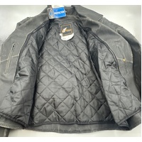 Rhino Leather Brando 6 Mens 4XL Distressed Riding Jacket Genuine Leather
