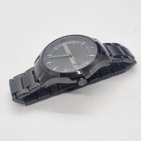 Armani Exchange Three Hand Date Black Stainless Steel Watch AX7101 and Bracelet