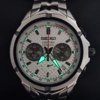 Seiko Coutura SSB433 Mens Chronograph Quartz Watch Silver Dial Steel