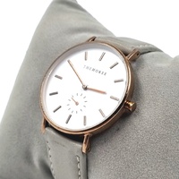 The Horse Classic Ladies Watch Rose Gold Grey Leather Strap Minimalist