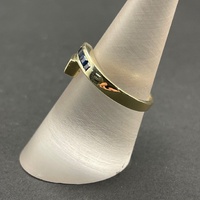 Ladies 9ct Yellow Gold Blue Gemstone Ring