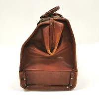 Vintage Brown Leather Doctors Bag Genuine Leather Medical Satchel