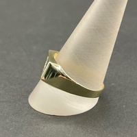 Mens 9ct Yellow Gold Signet Diamond Ring
