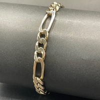 Mens 9ct Yellow Gold Figaro Link Bracelet