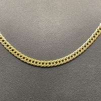 Unisex 18ct Yellow Gold Double Curb Link Necklace